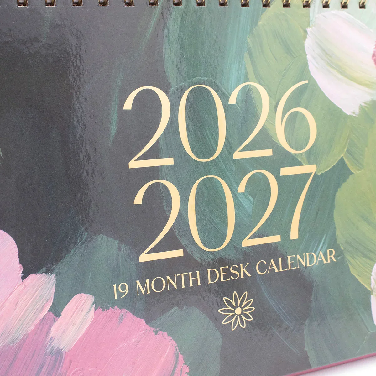 2026-2027 19 Month Standing Flip Desk Calendar, 8" x 10", Paint Strokes - Image 10