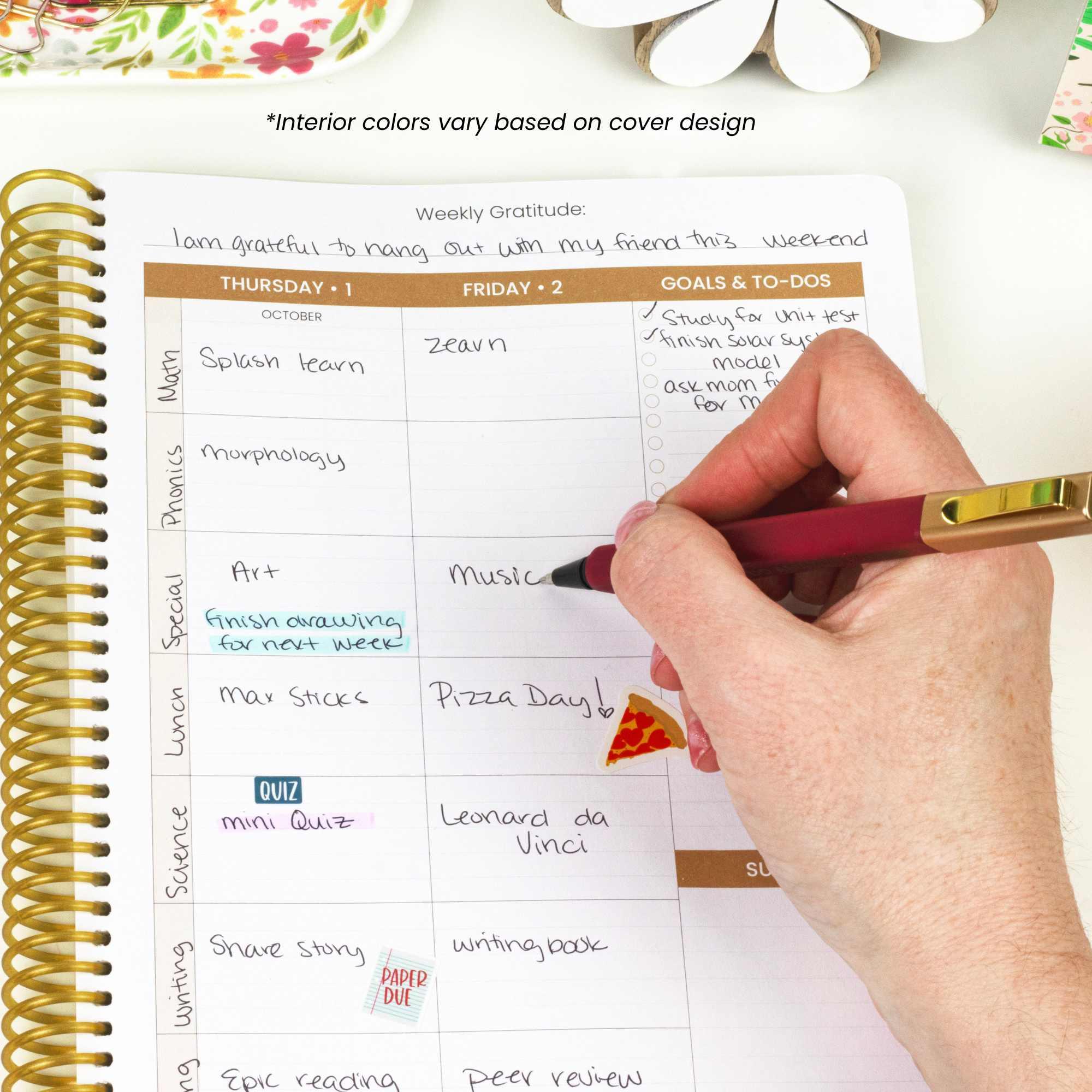 2026–27 Daisy Column Academic Planner, 7" x 9" | Butter Yellow Daisies - Image 13