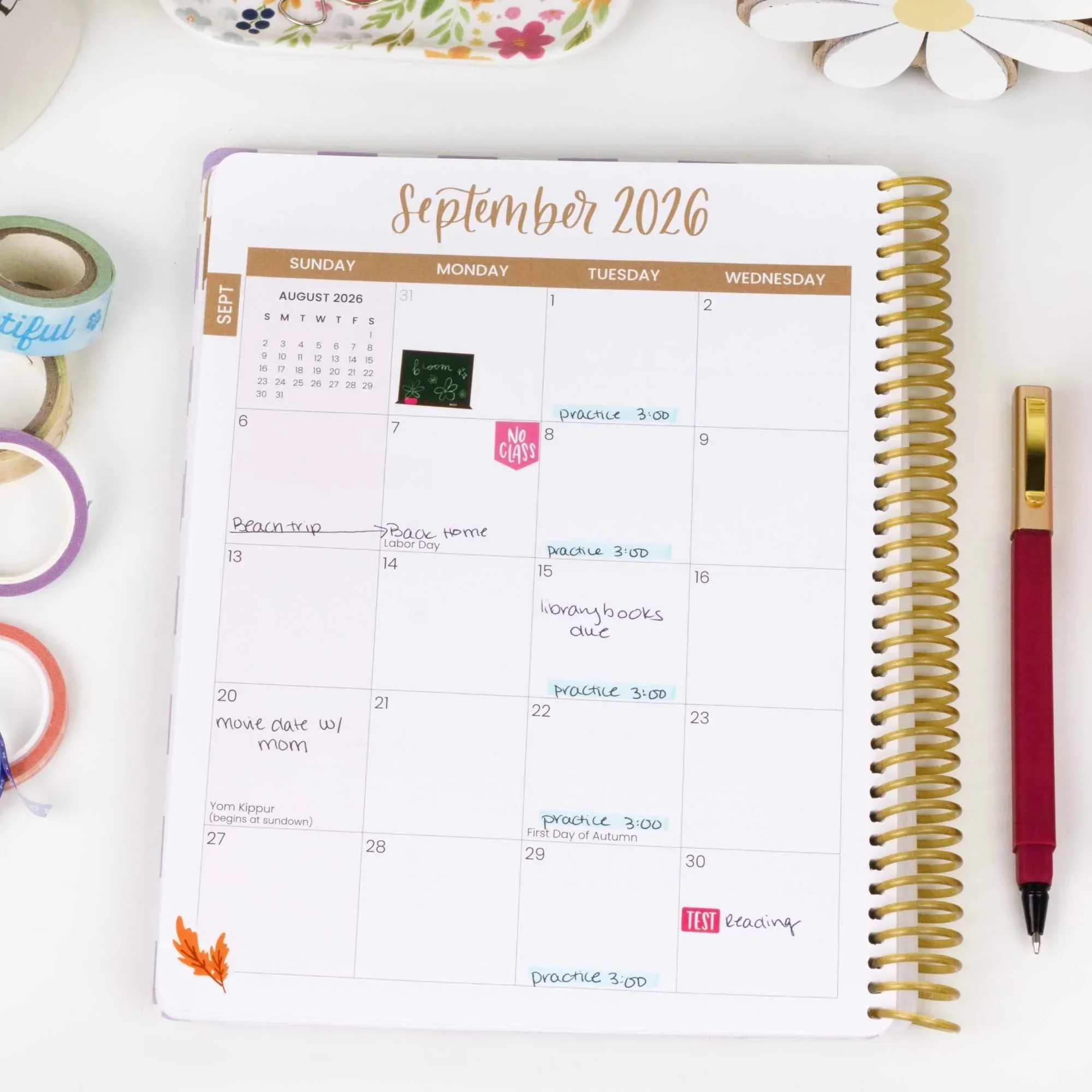 2026–27 Daisy Column Academic Planner, 7" x 9" | Checkered - Image 11