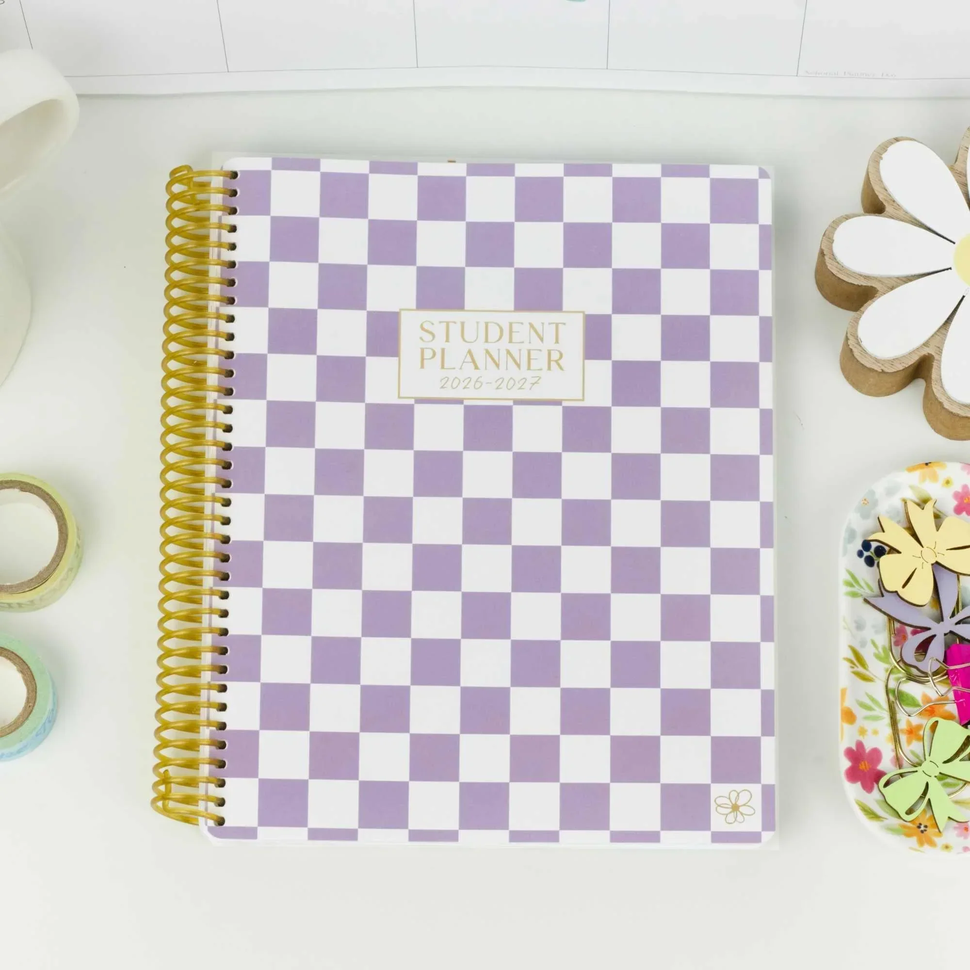 2026–27 Daisy Column Academic Planner, 7" x 9" | Checkered - Image 8
