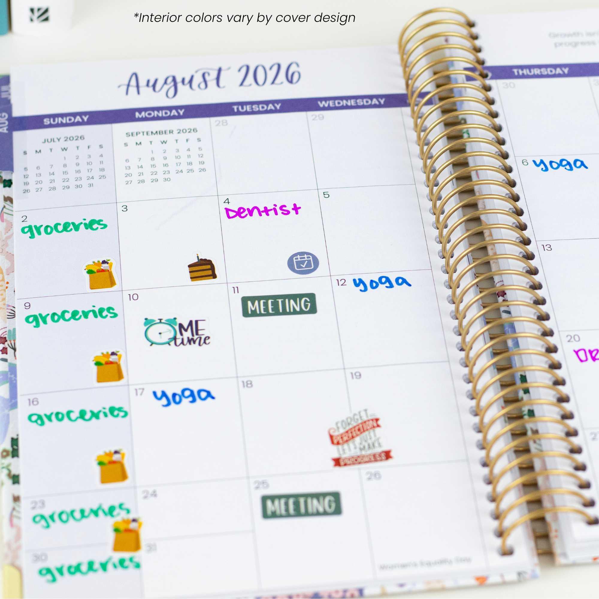 2026-27 Hard Cover Planner, 5.5" x 8.25" | Purple Linen - Image 12