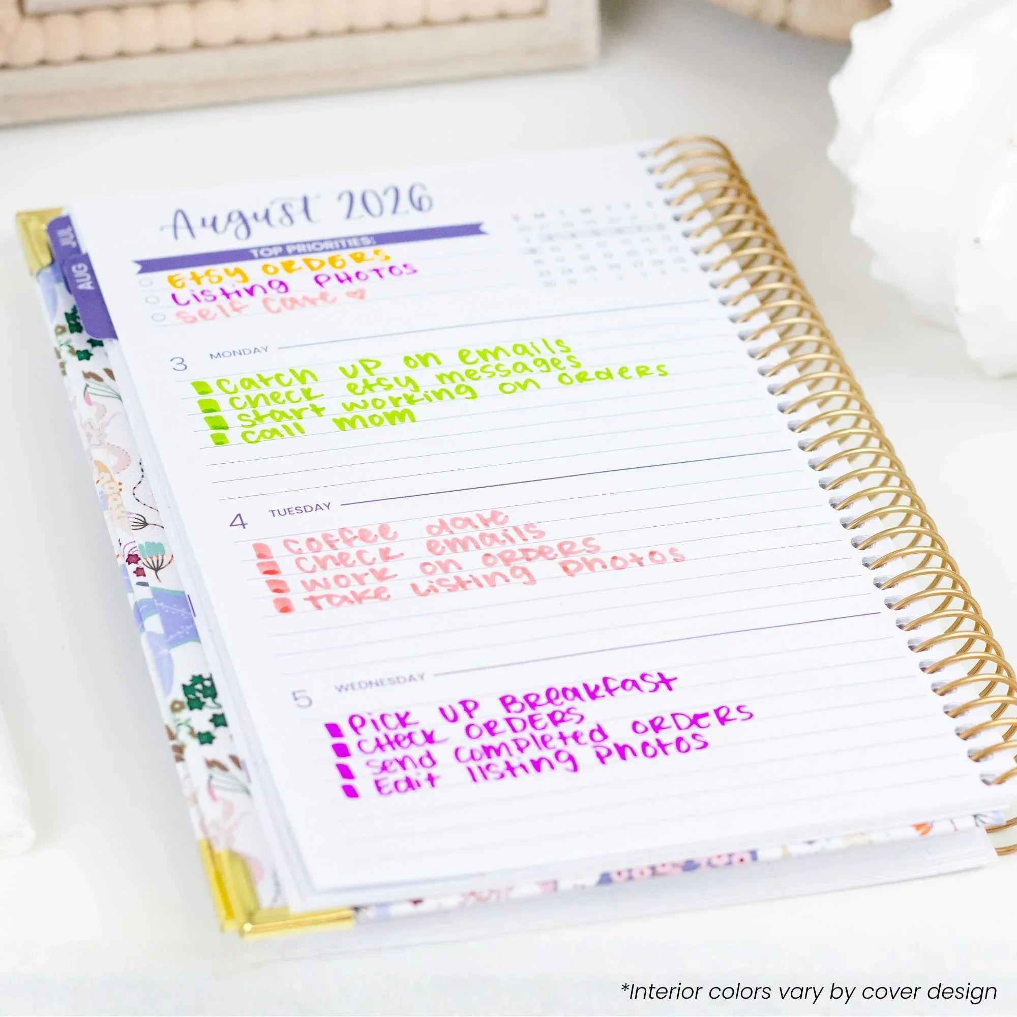 2026-27 Hard Cover Planner, 5.5" x 8.25" | Purple Linen - Image 14