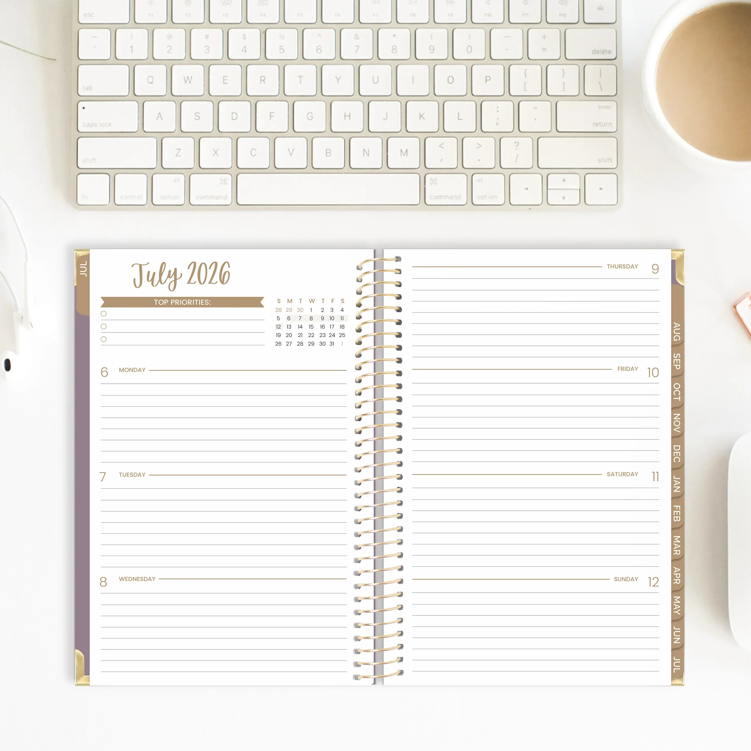 2026-27 Hard Cover Planner, 5.5" x 8.25" | Purple Linen - Image 17