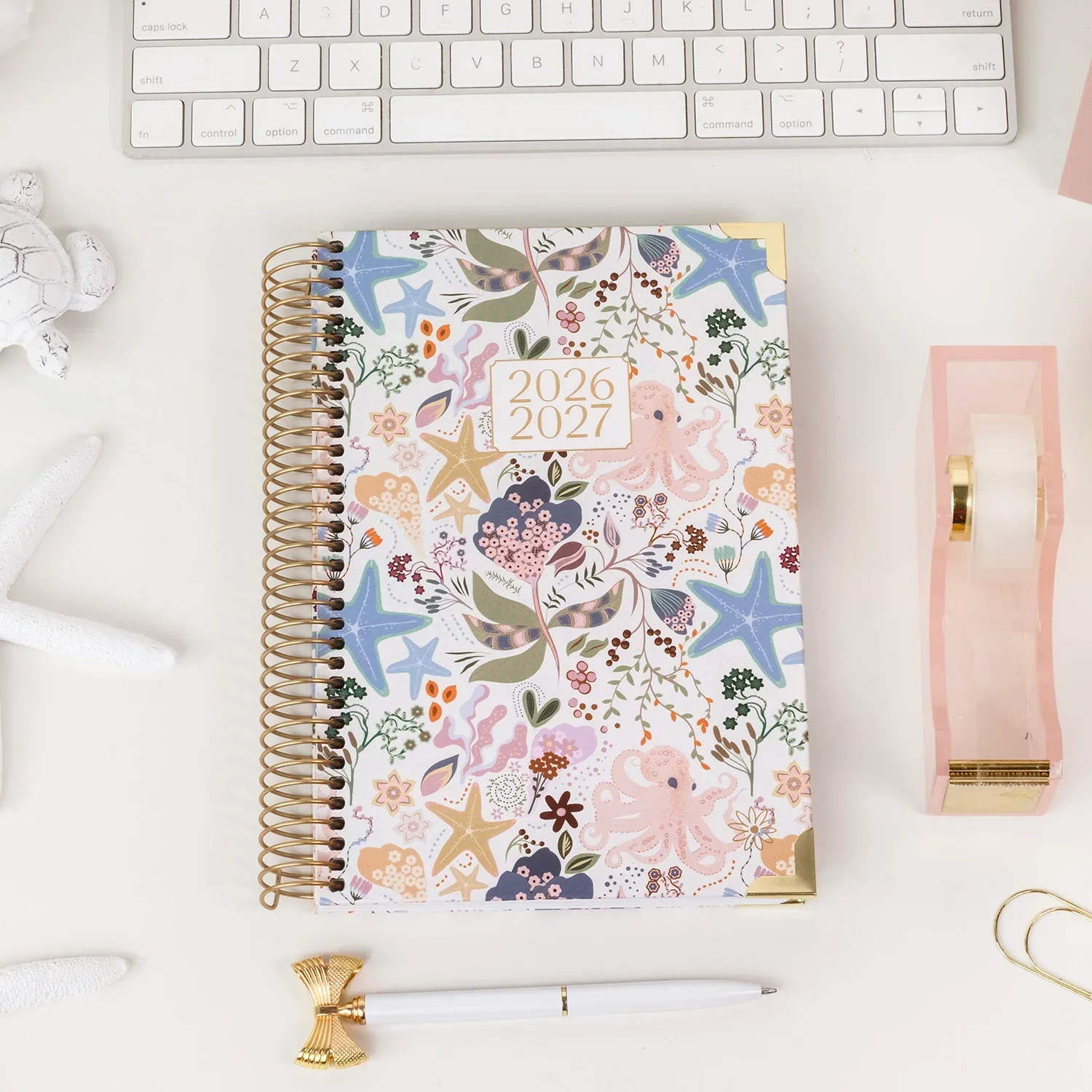 2026-27 Hard Cover Planner, 5.5" x 8.25" | Seaside Whimsy - Image 8