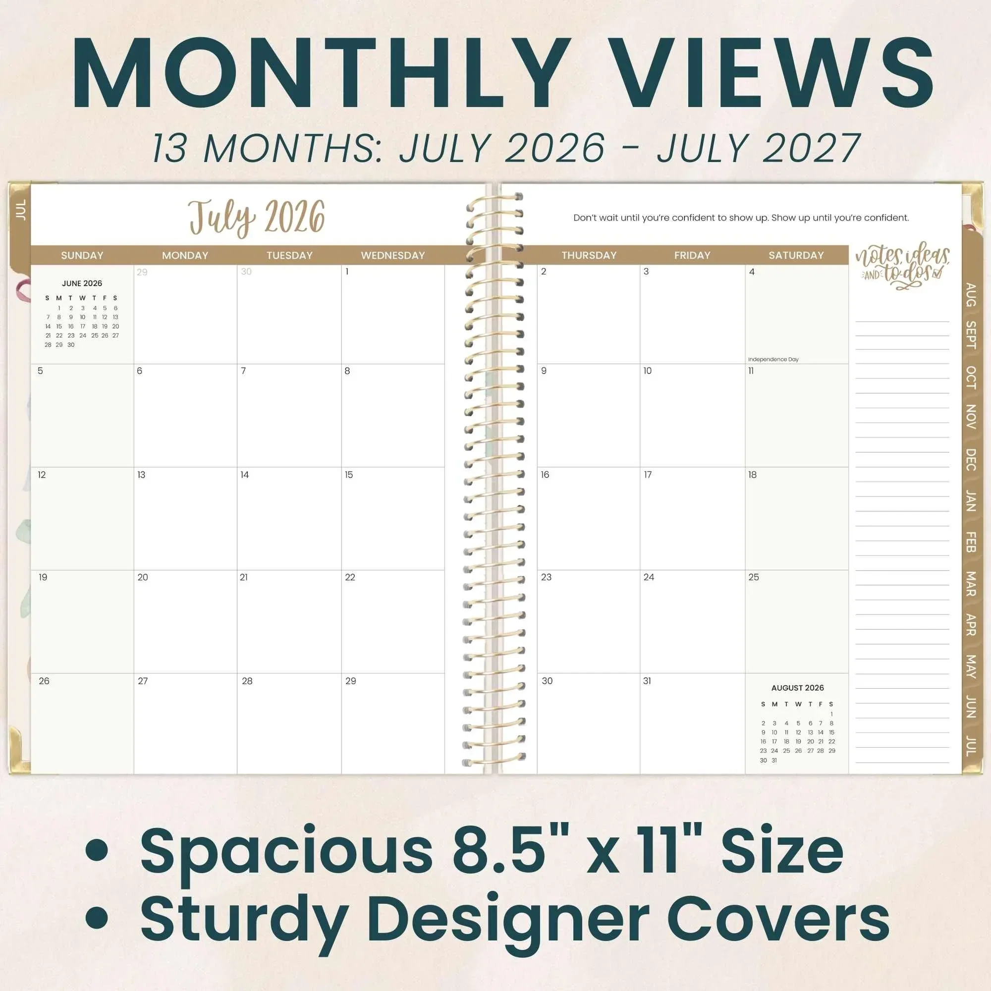 2026–27 Hard Cover Planner, 8.5" x 11" | Bows - Image 4