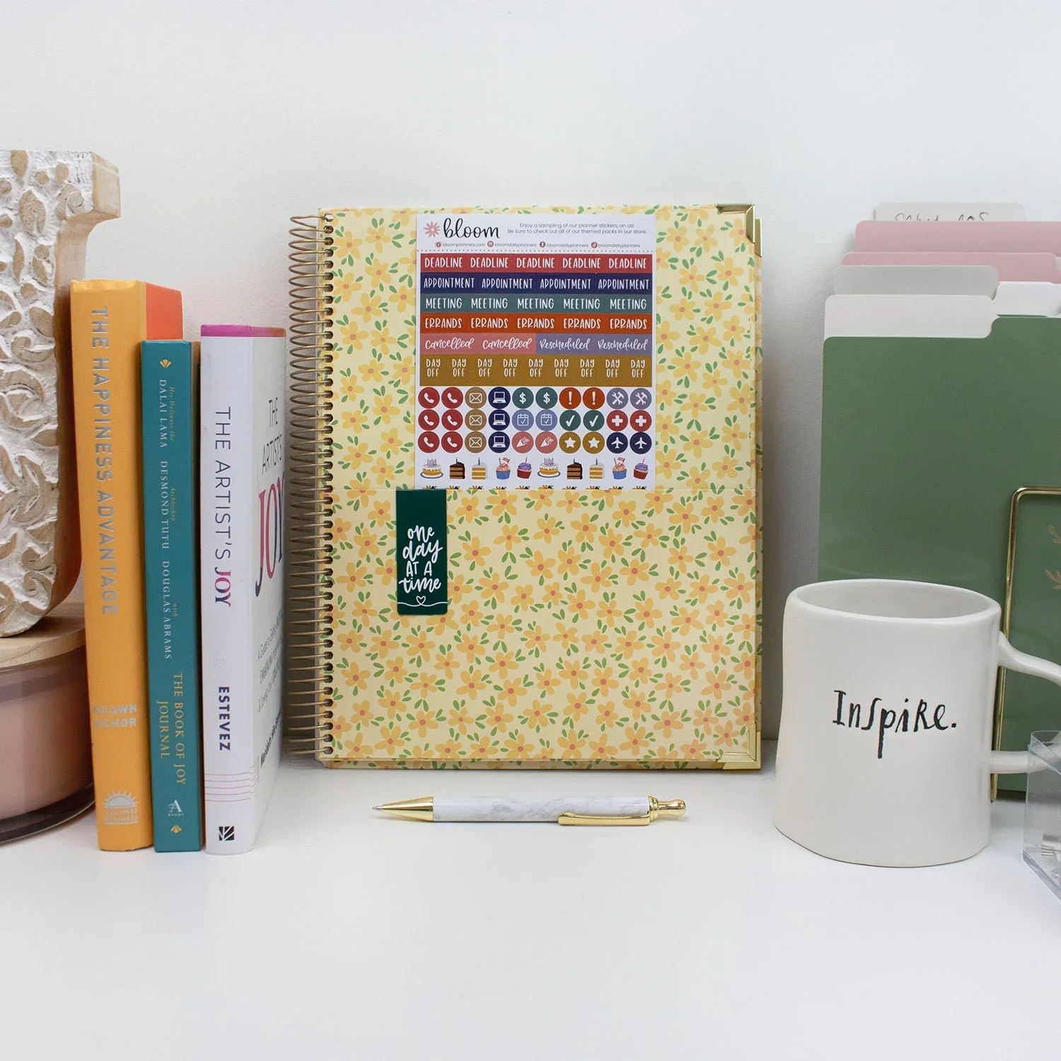 2026–27 Hard Cover Planner, 8.5" x 11" | Butter Yellow Daisies - Image 10