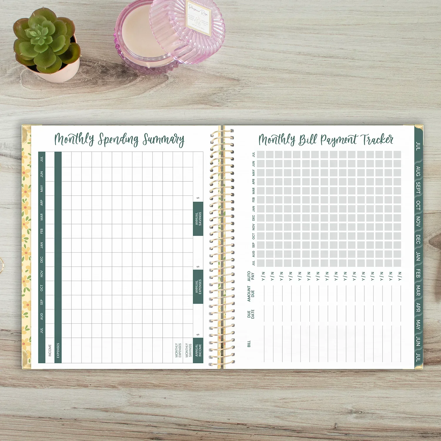 2026–27 Hard Cover Planner, 8.5" x 11" | Butter Yellow Daisies - Image 17