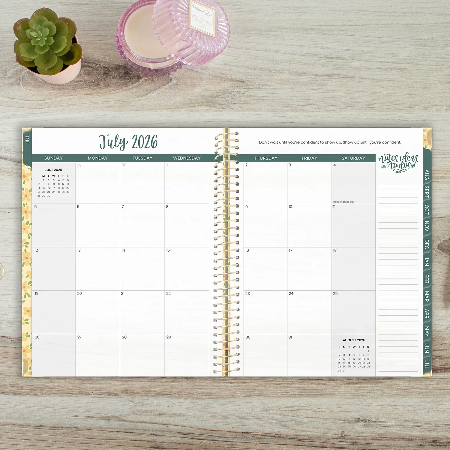 2026–27 Hard Cover Planner, 8.5" x 11" | Butter Yellow Daisies - Image 20