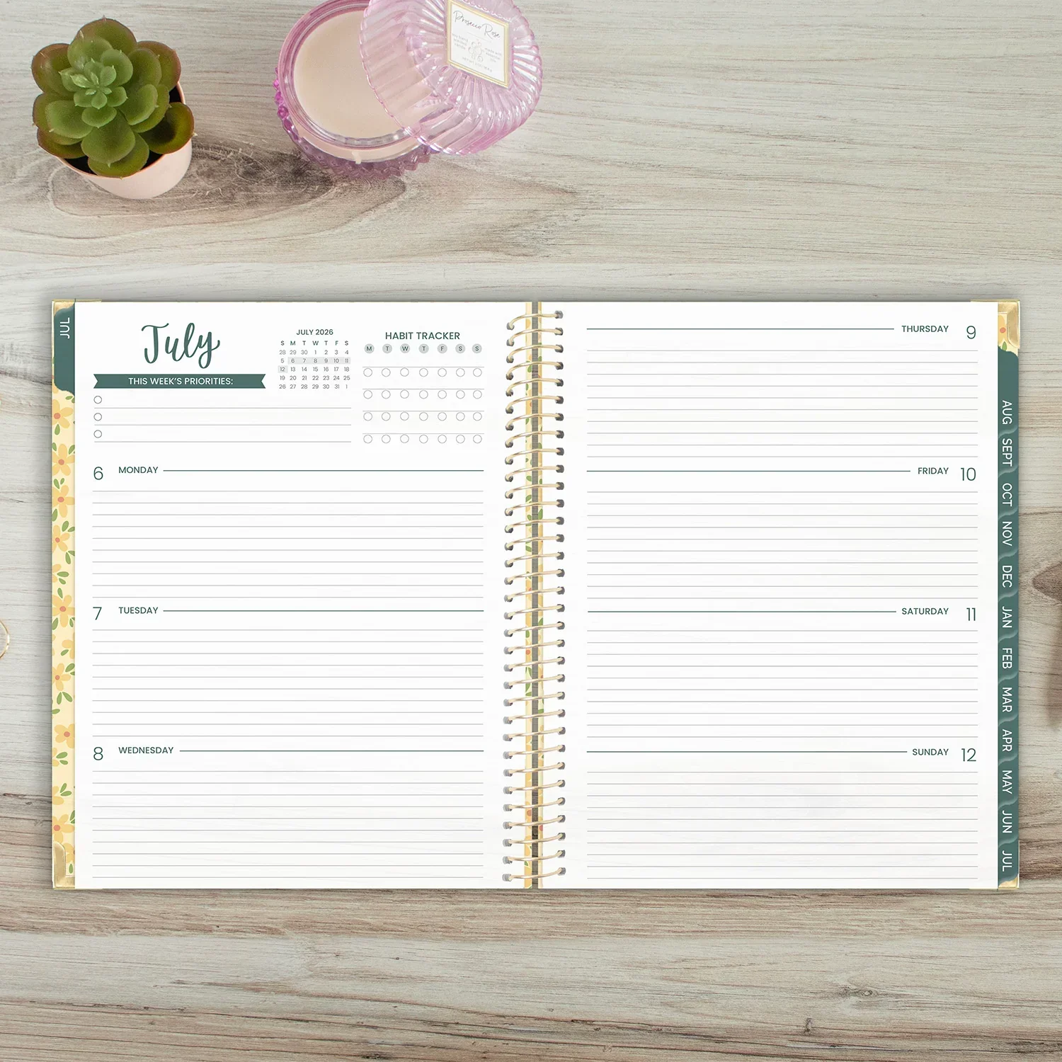 2026–27 Hard Cover Planner, 8.5" x 11" | Butter Yellow Daisies - Image 21