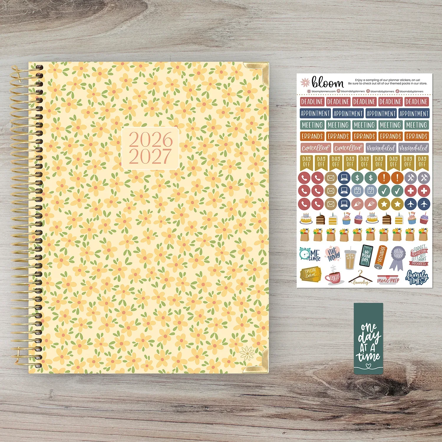 2026–27 Hard Cover Planner, 8.5" x 11" | Butter Yellow Daisies - Image 22