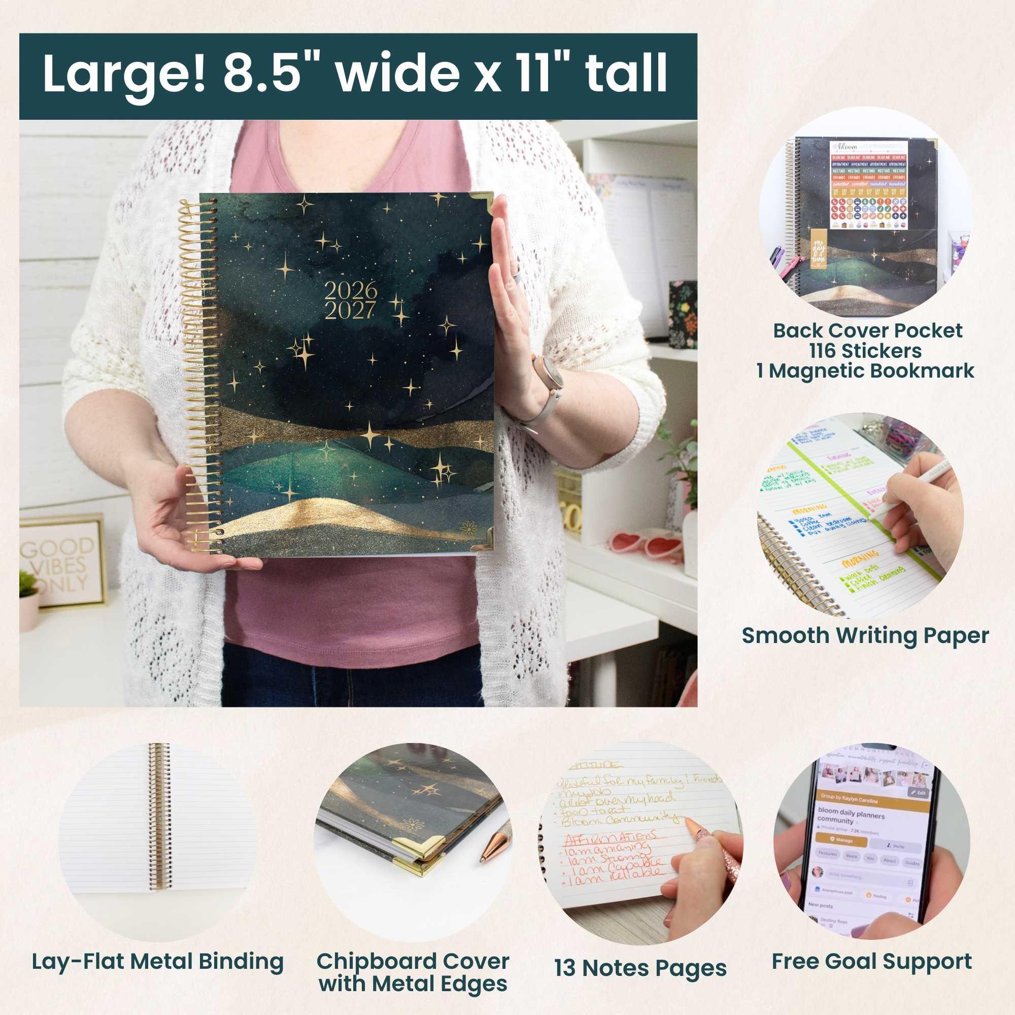 2026–27 Hard Cover Planner, 8.5" x 11" | Celestial Skies - Image 6