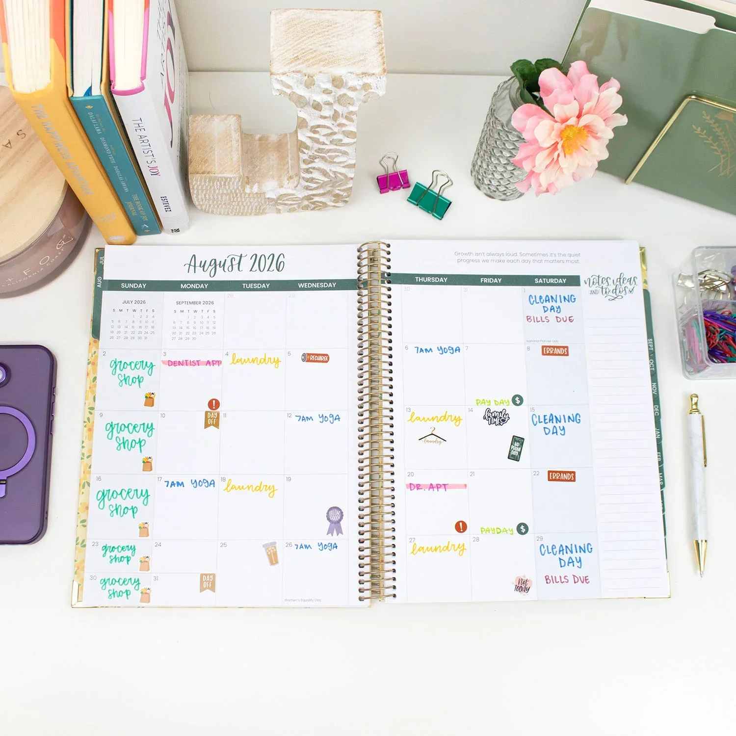 2026–27 Hard Cover Planner, 8.5" x 11" | Garden Party - Image 11