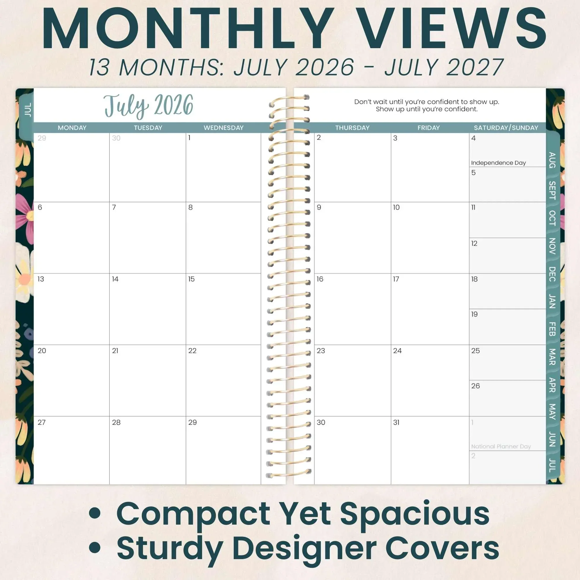 2026-27 Soft Cover Planner, 4" x 6" | Blooming Wildly - Image 5