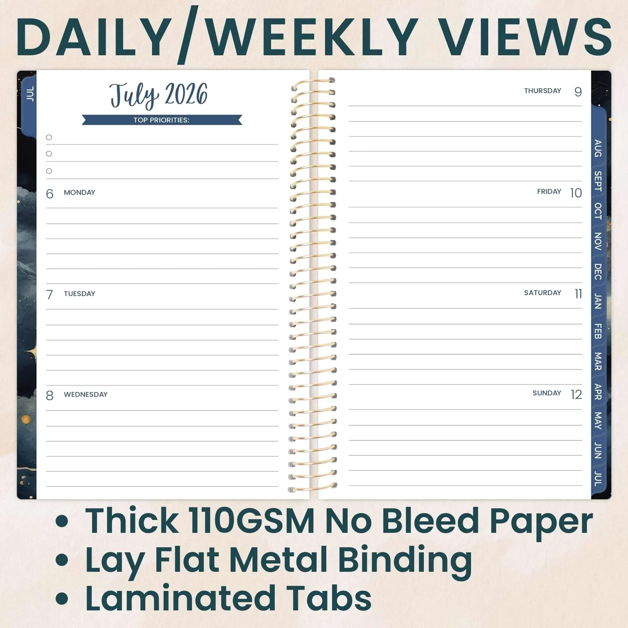 2026–27 Soft Cover Planner, 4" x 6" | Midnight Sky - Image 3