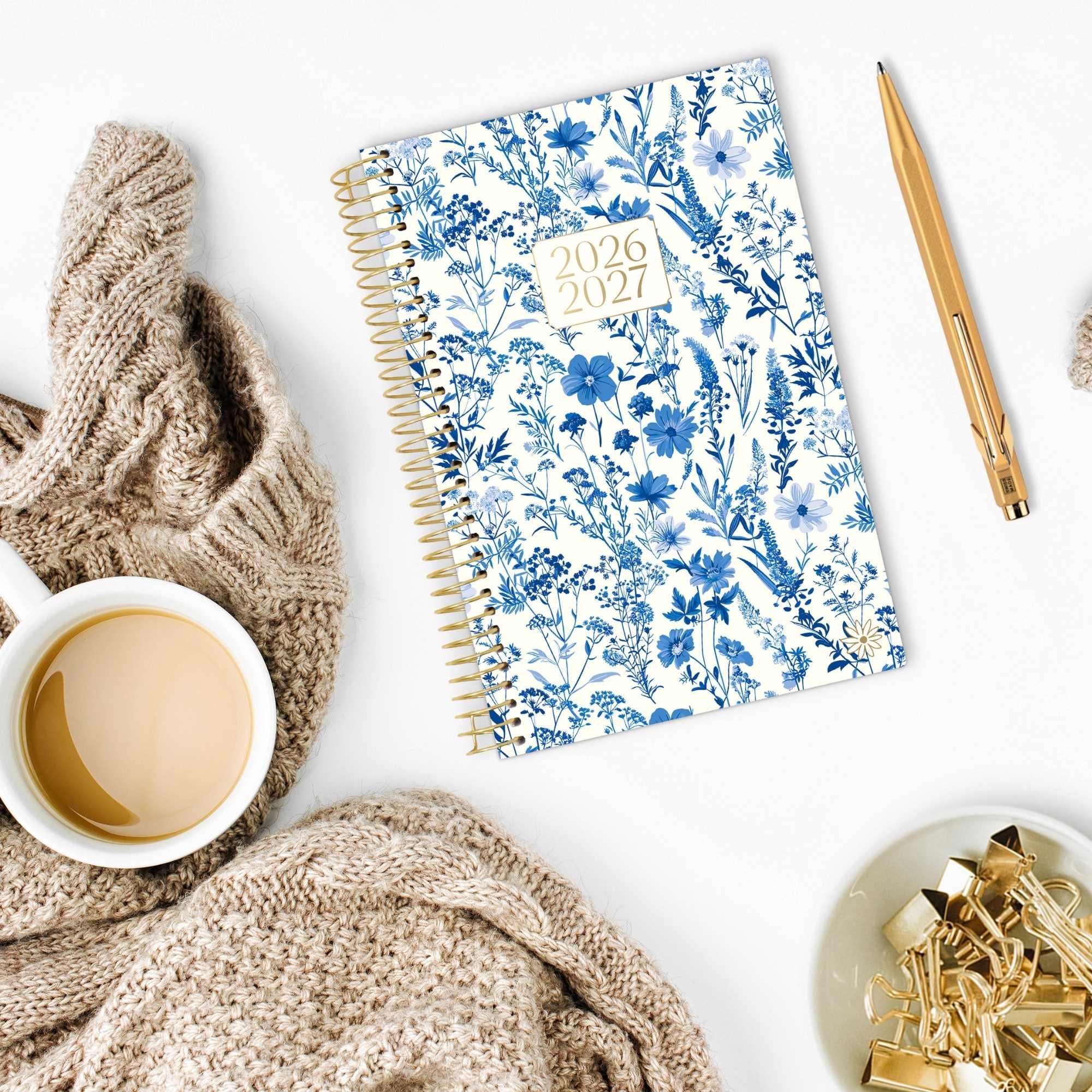 2026-27 Soft Cover Planner, 5.5" x 8.25" | Blue & White Floral - Image 22