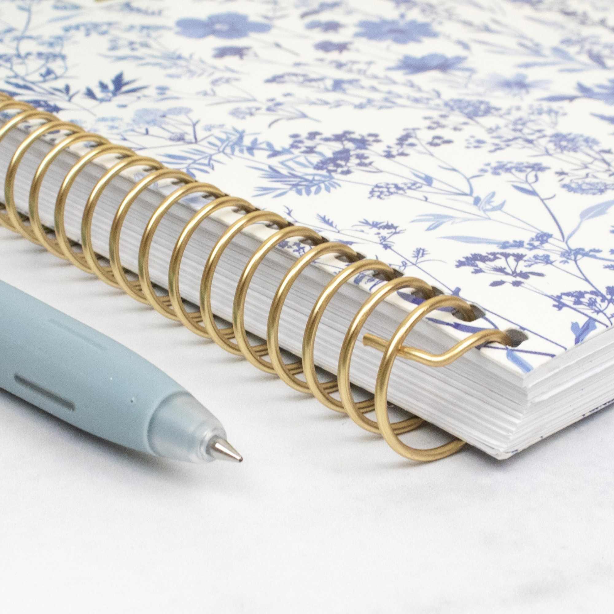 2026-27 Soft Cover Planner, 5.5" x 8.25" | Blue & White Floral - Image 8