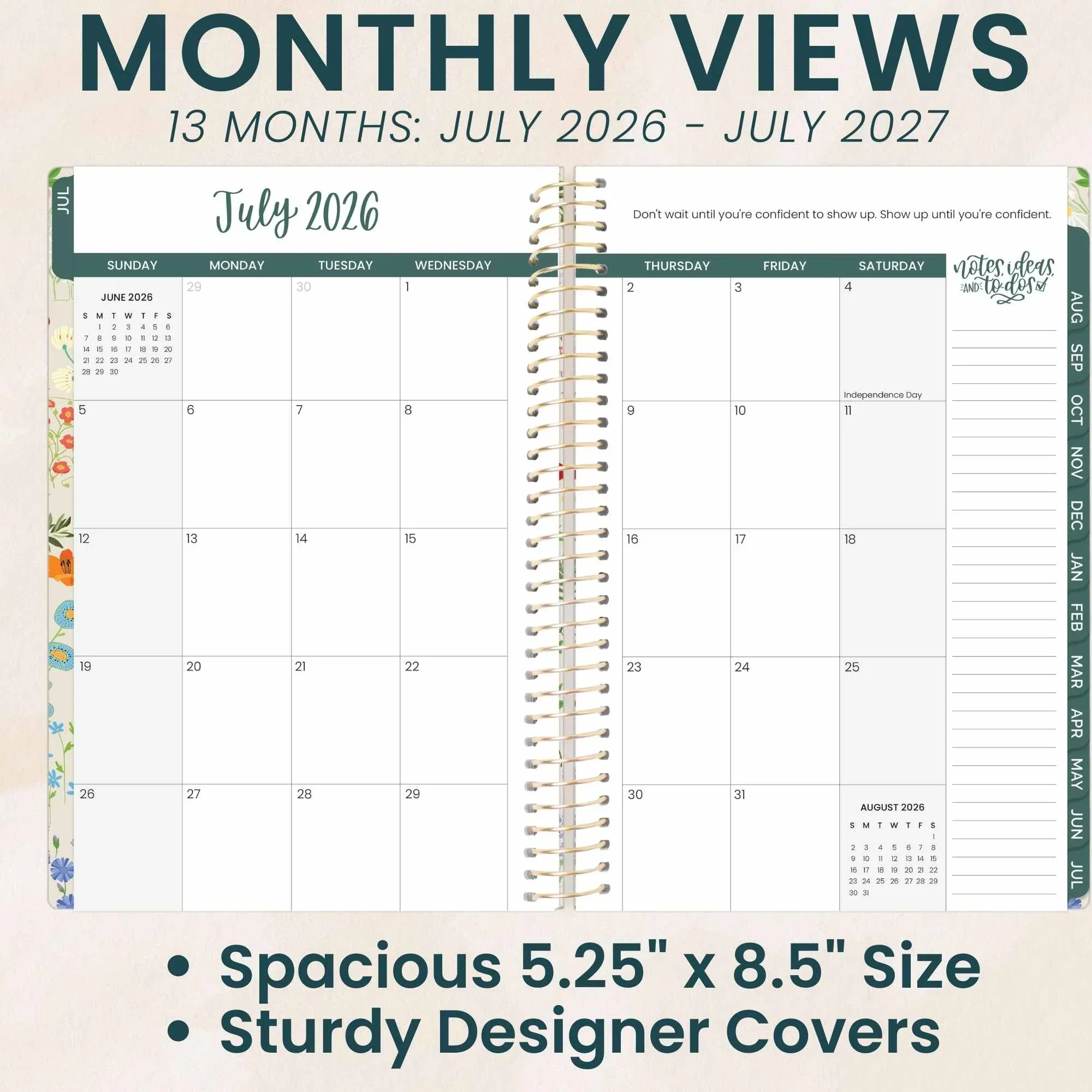 2026–27 Soft Cover Planner, 5.5" x 8.25" | Garden Party - Image 4