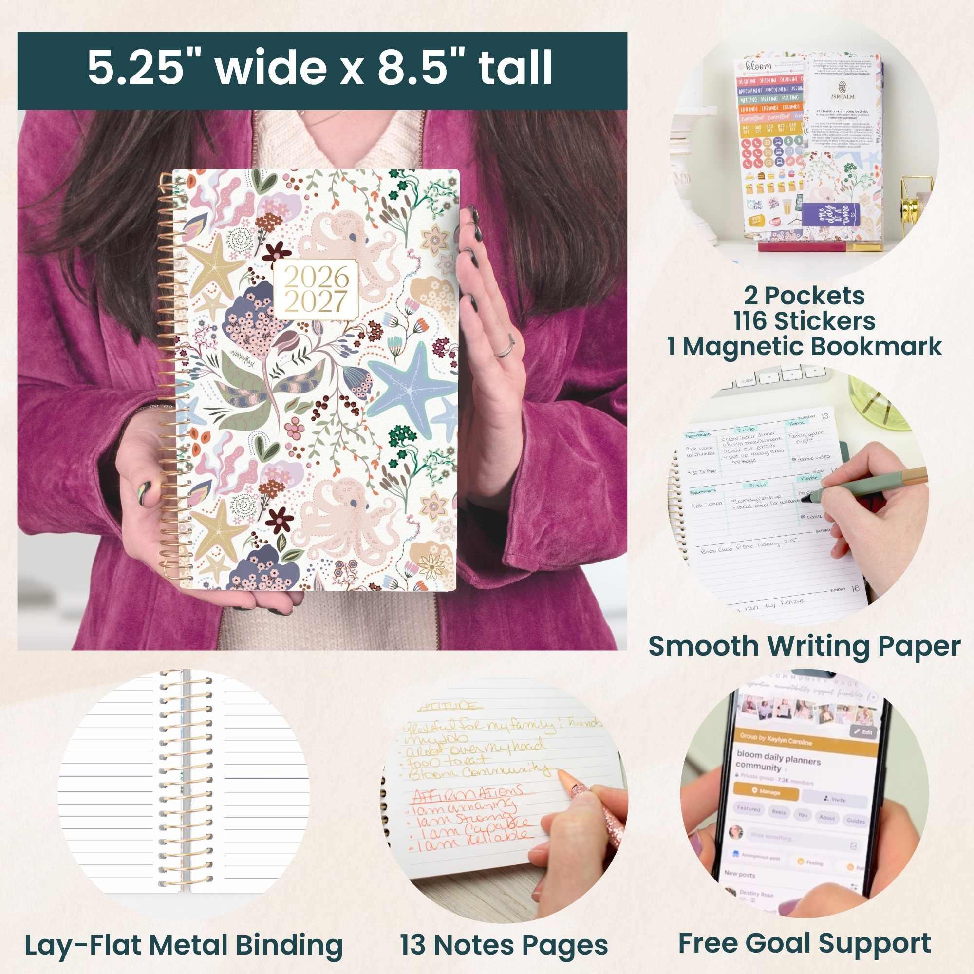2026–27 Soft Cover Planner, 5.5" x 8.25" | Seaside Whimsy - Image 7