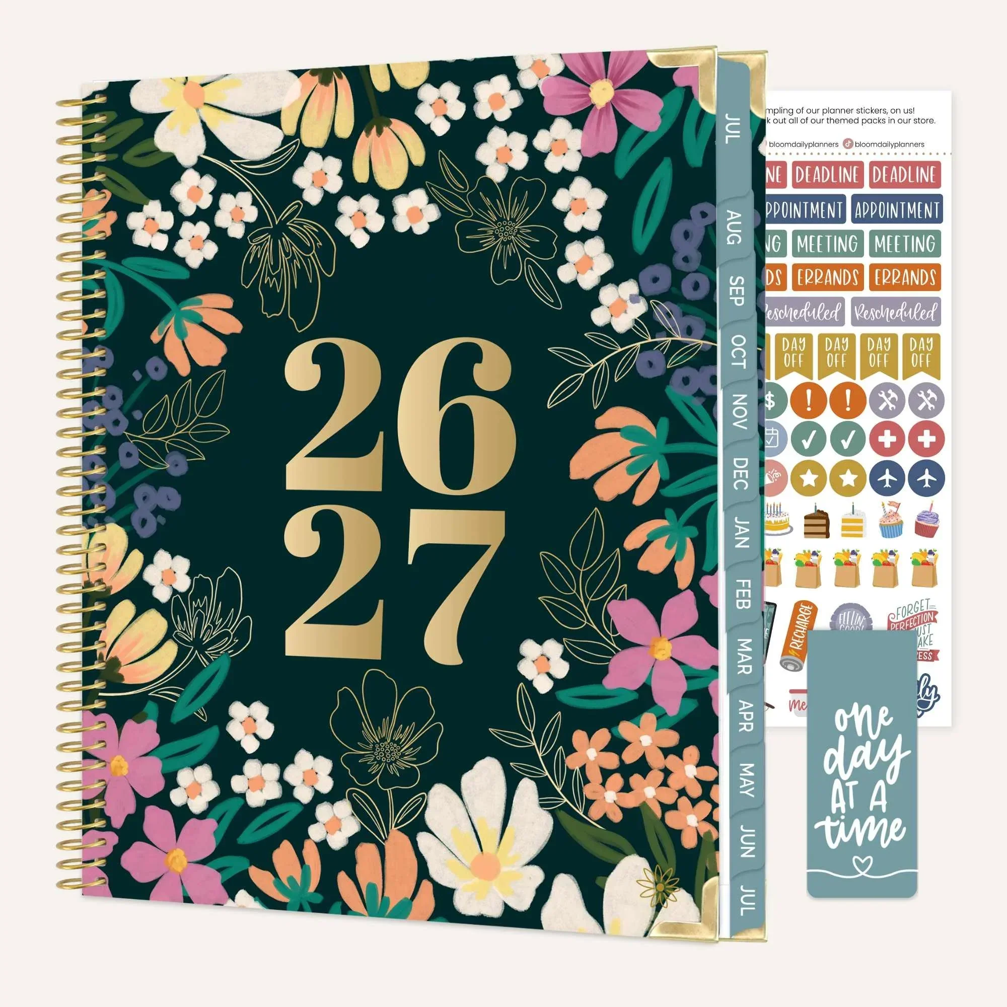 2026–27 Hard Cover Planner, 8.5" x 11" | Blooming Wildly