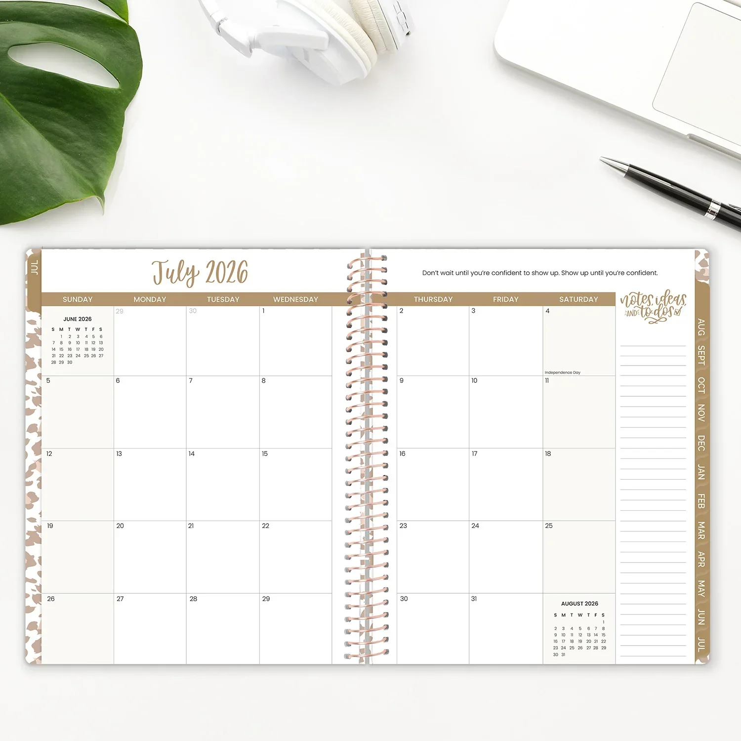 2026–27 Soft Cover Planner, 8.5" x 11" | Tan Leopard - Image 16