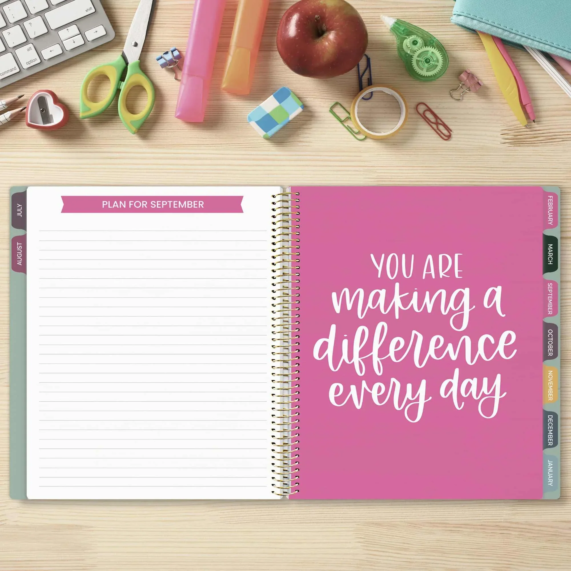 2026-27 Teacher Planner | Bold & Bright | Interchangeable Cover - Image 20