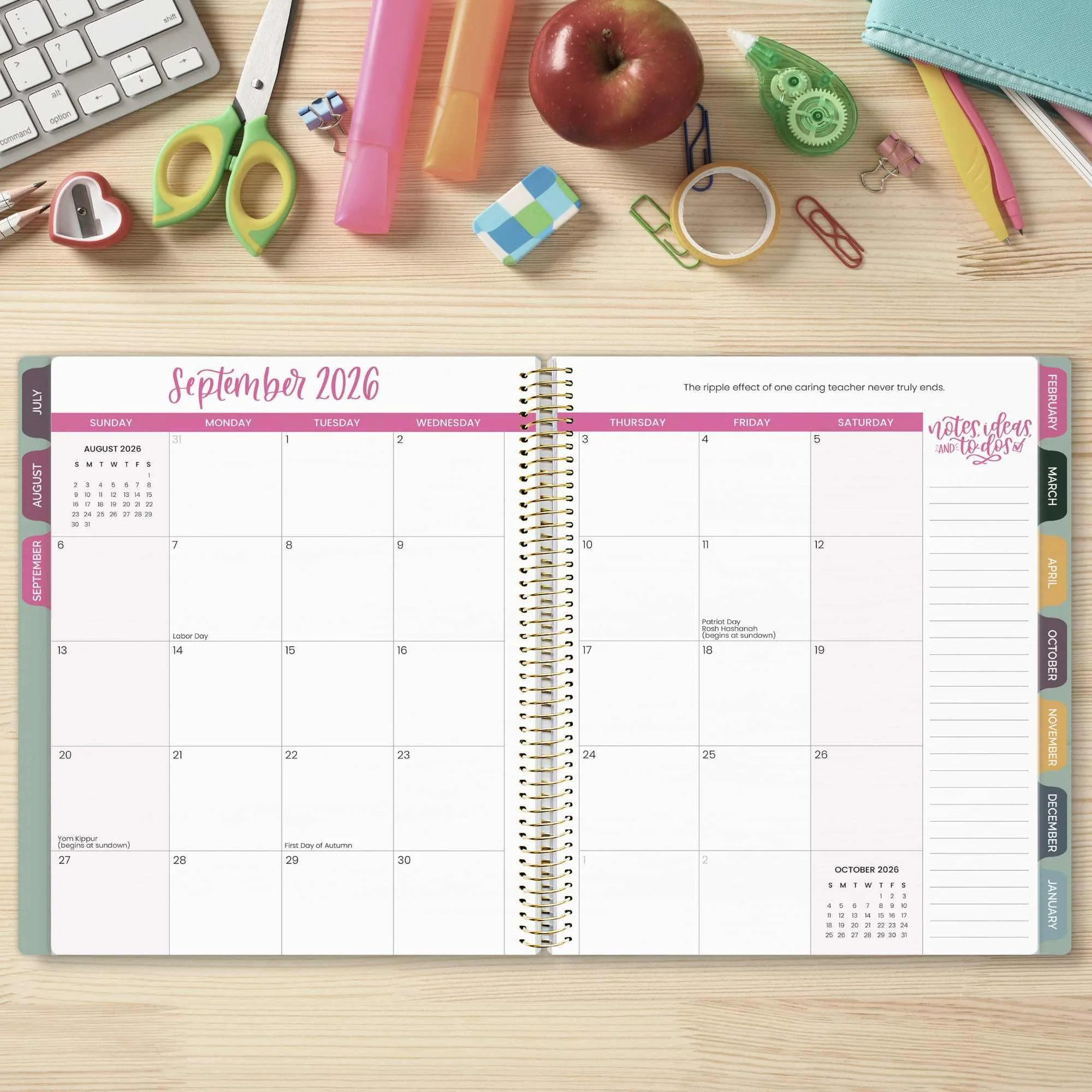 2026-27 Teacher Planner | Bold & Bright | Interchangeable Cover - Image 21