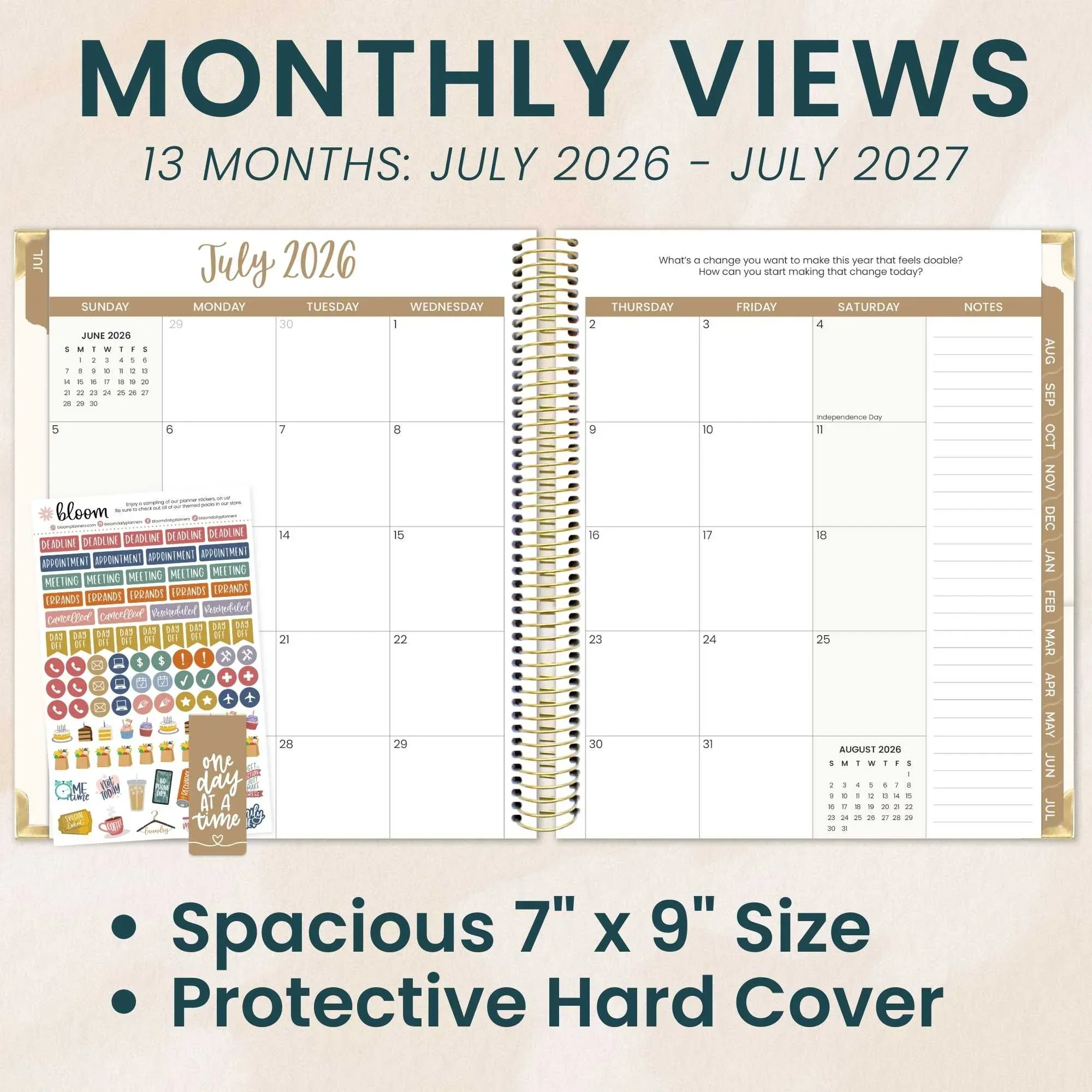 2026–27 Vision Goal Planner, 7.5" x 9" | Coastal Calm - Image 4