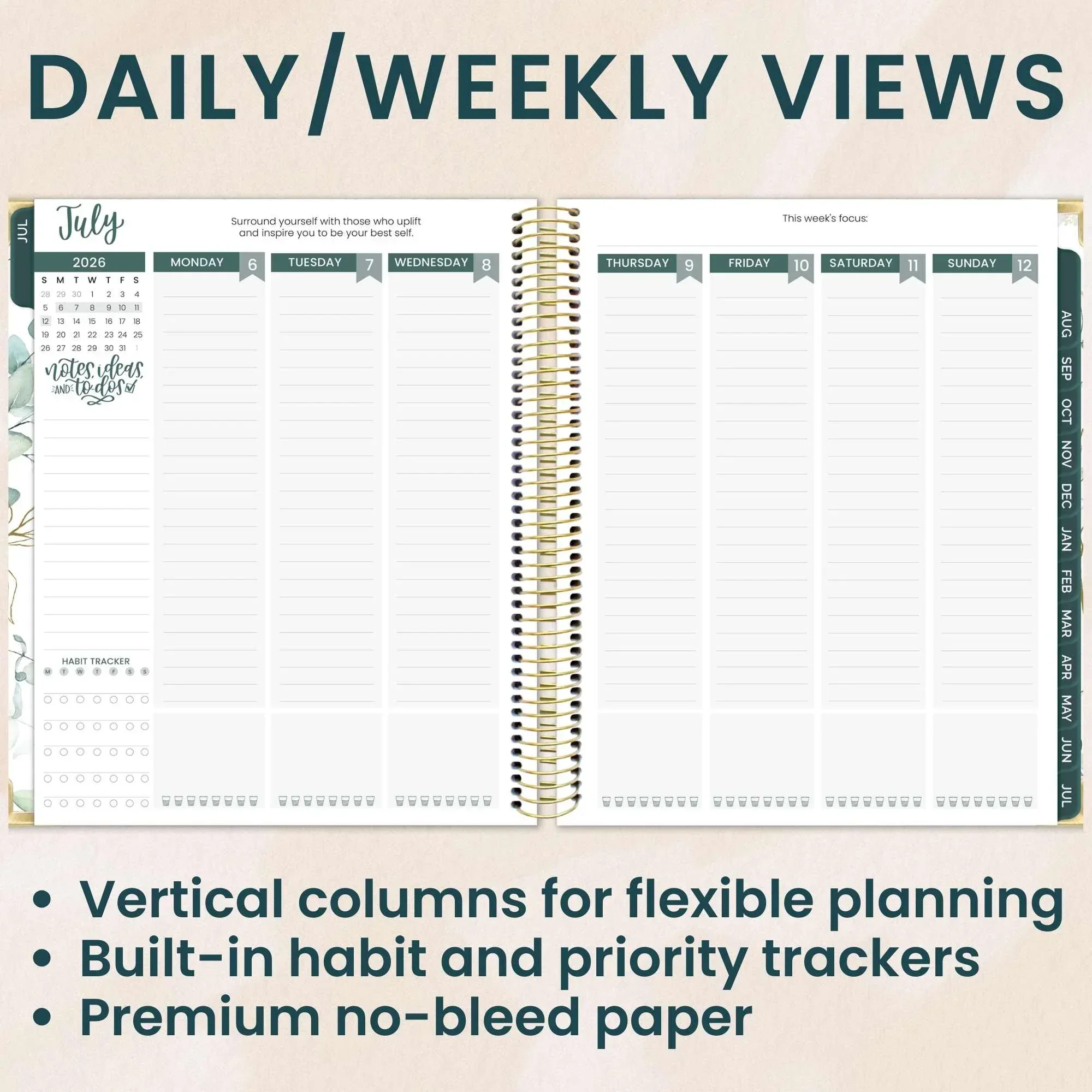 2026–27 Vision Goal Planner, 7.5" x 9" | Eucalyptus - Image 3