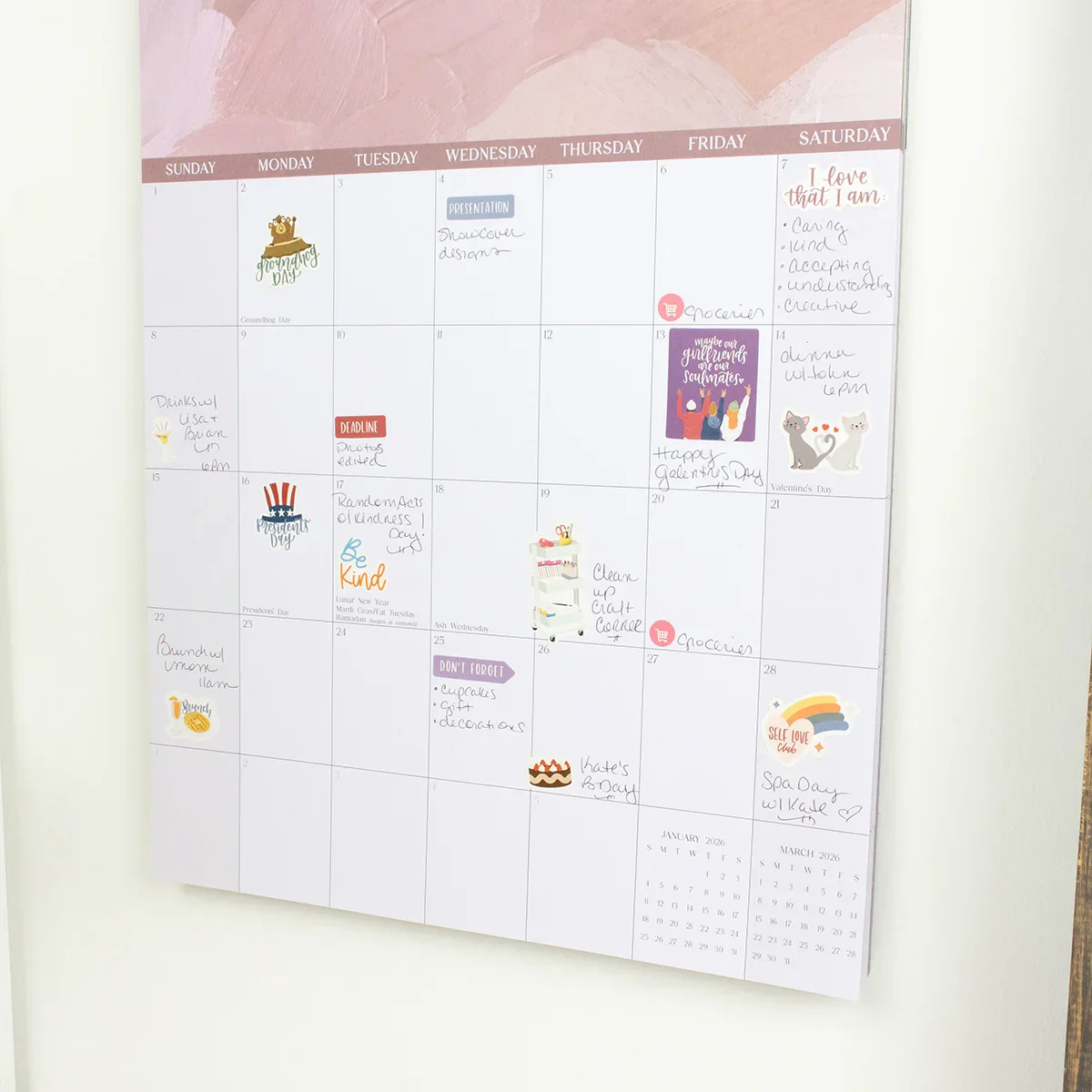 2026 Hanging Calendar, 11" x 17", Paint Strokes - Image 11