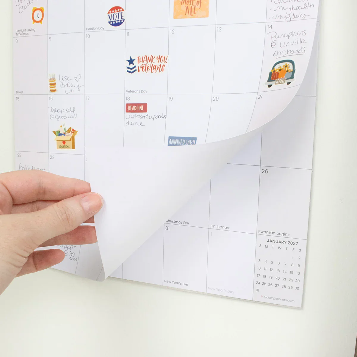 2026 Hanging Calendar, 11" x 17", Seasonal - Image 12