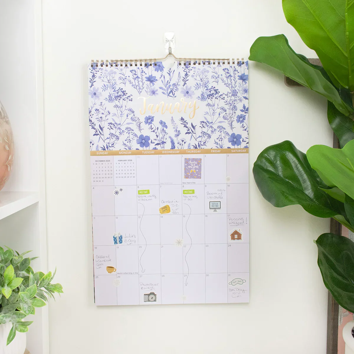 2026 Hanging Calendar, 11" x 17", Seasonal - Image 7