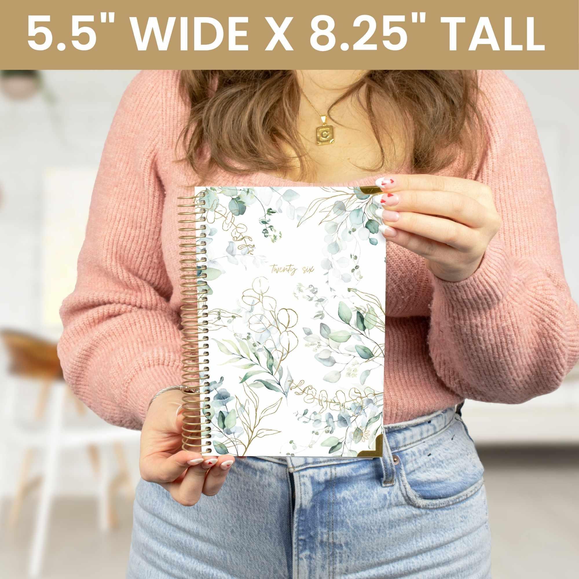 2026 Hard Cover Planner, 5.5" x 8.25", Eucalyptus, White - Image 21