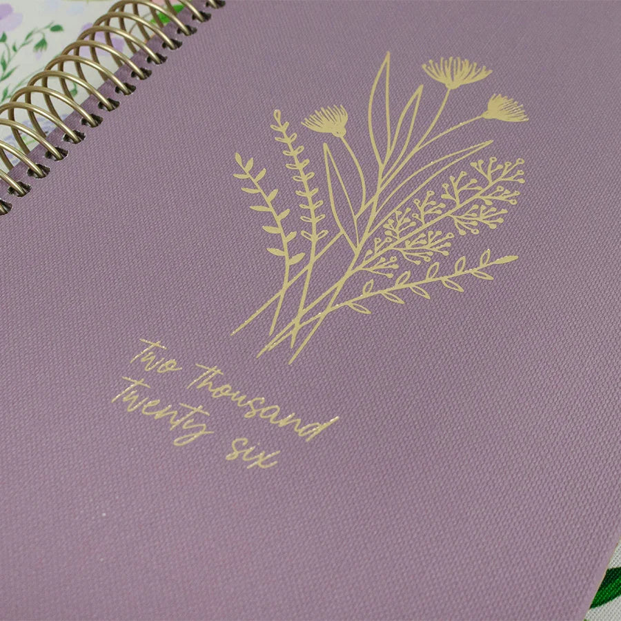 2026 Hard Cover Planner, 5.5" x 8.25", Linen, Purple - Image 13