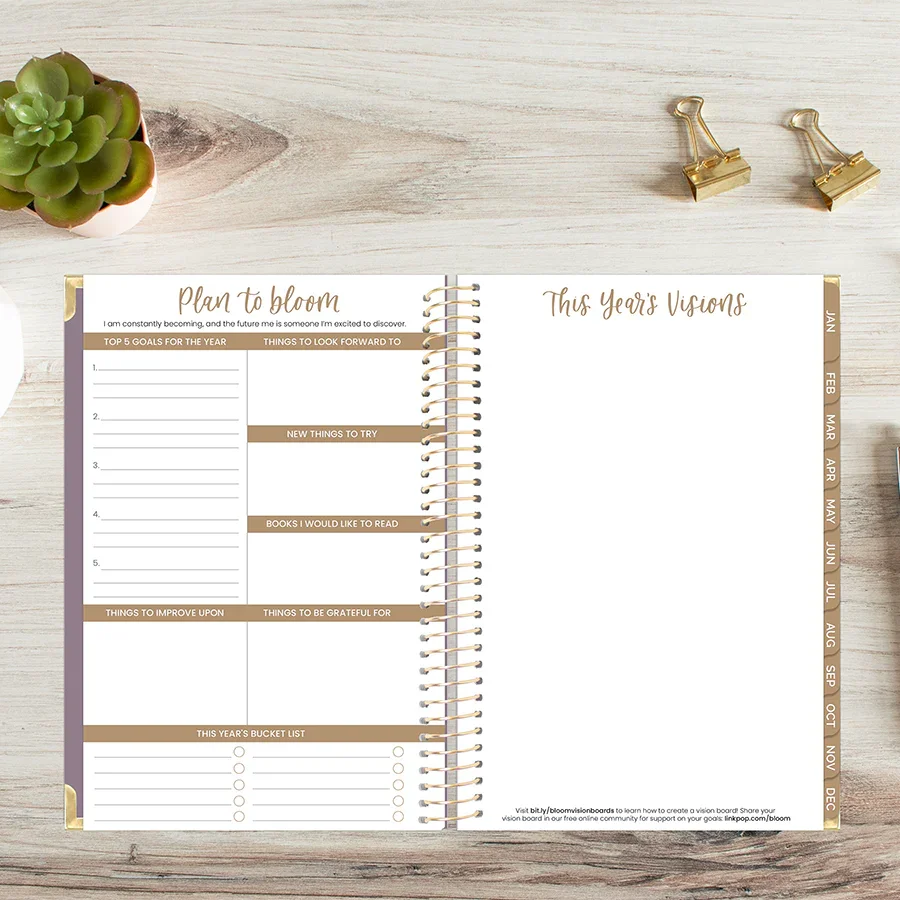 2026 Hard Cover Planner, 5.5" x 8.25", Linen, Purple - Image 18
