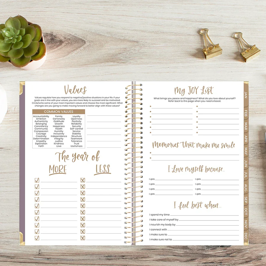 2026 Hard Cover Planner, 5.5" x 8.25", Linen, Purple - Image 19