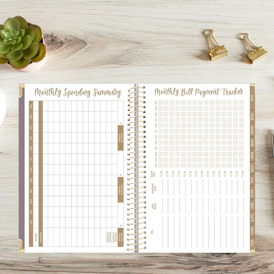 2026 Hard Cover Planner, 5.5" x 8.25", Linen, Purple - Image 21