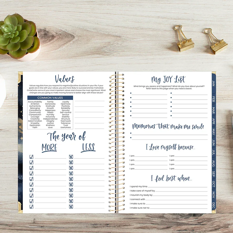 2026 Hard Cover Planner, 5.5" x 8.25", Midnight Sky - Image 16