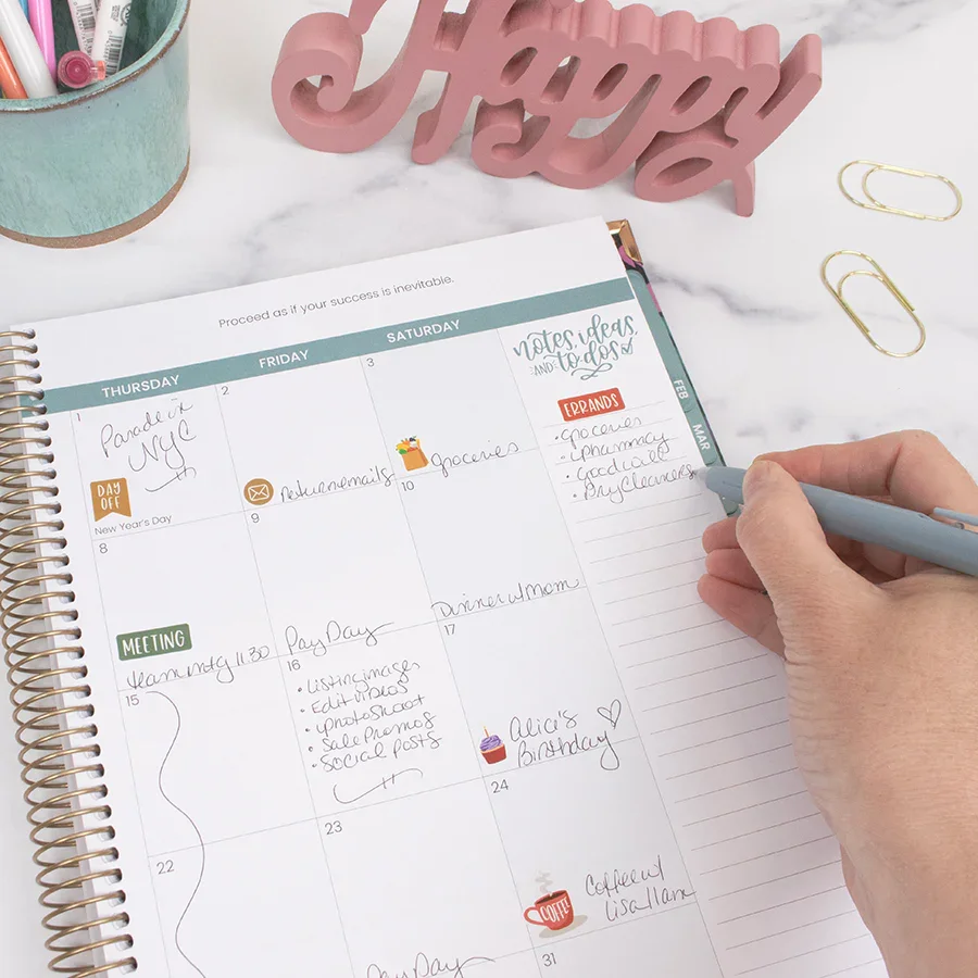 2026 Hard Cover Planner, 8.5" x 11", Blooming Wildly - Image 10