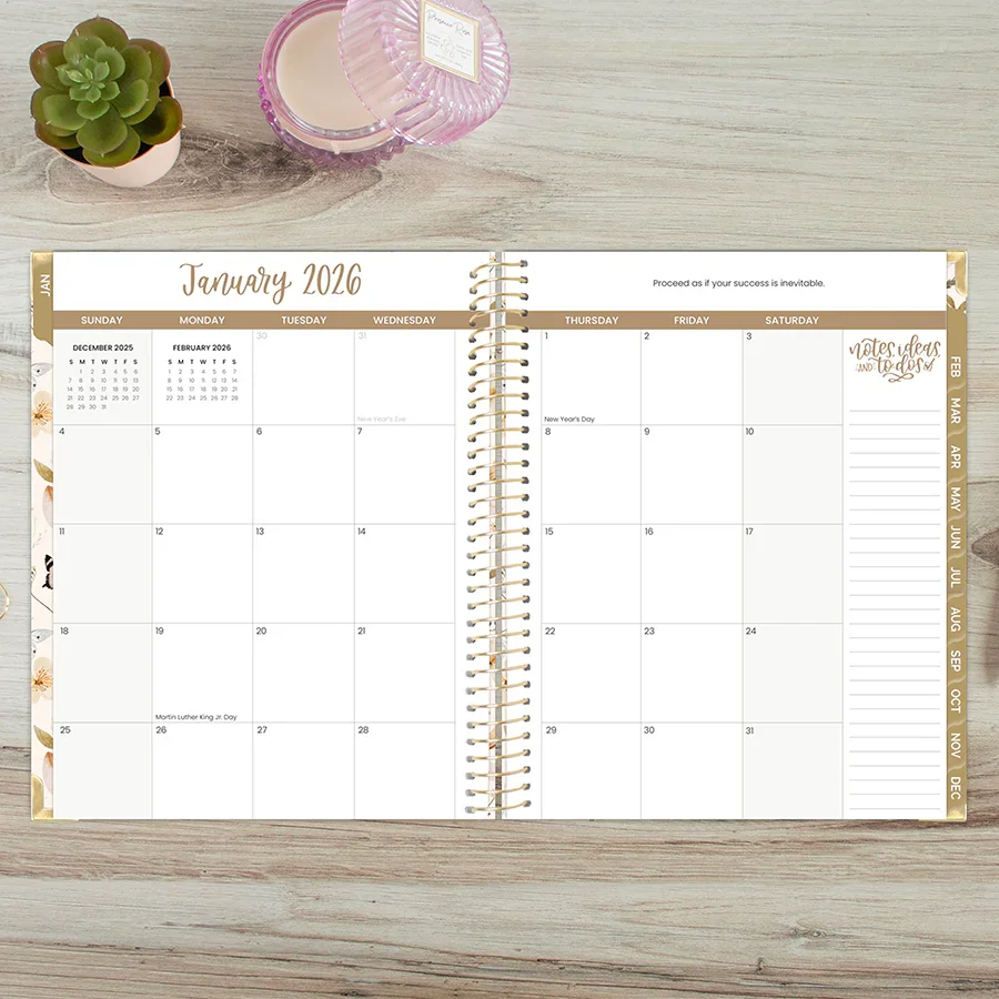 2026 Hard Cover Planner, 8.5" x 11", Butterfly Garden - Image 14