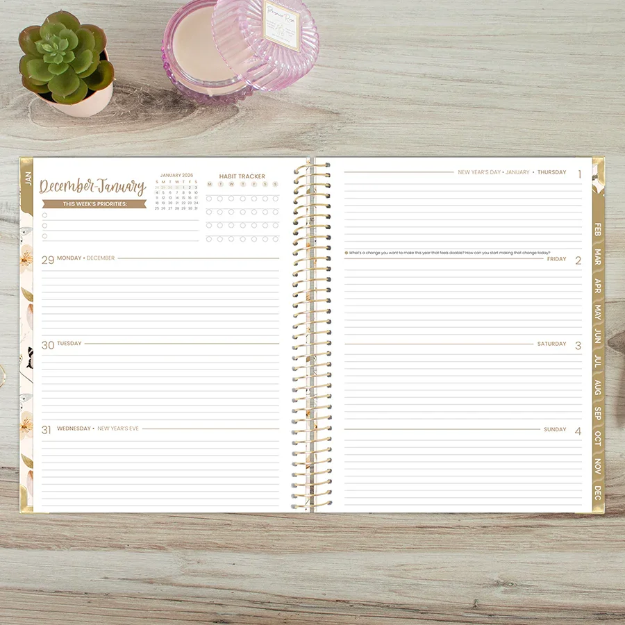 2026 Hard Cover Planner, 8.5" x 11", Butterfly Garden - Image 15