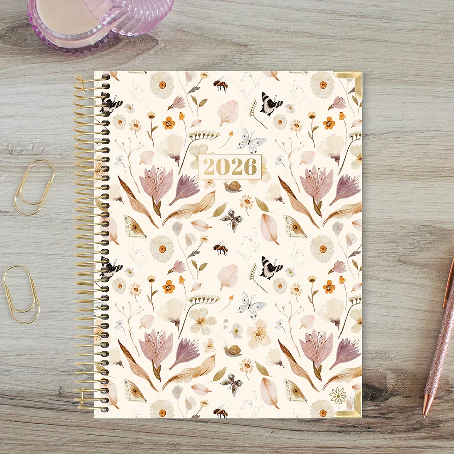 2026 Hard Cover Planner, 8.5" x 11", Butterfly Garden - Image 9