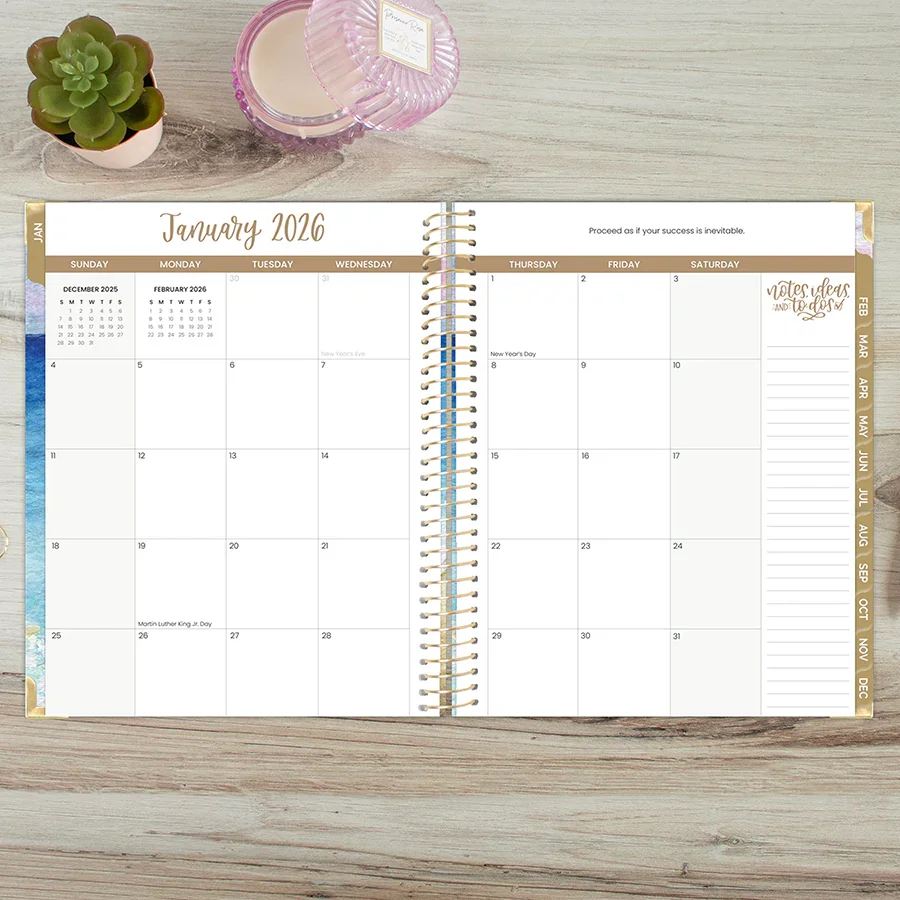 2026 Hard Cover Planner, 8.5" x 11", Coastal Calm - Image 14