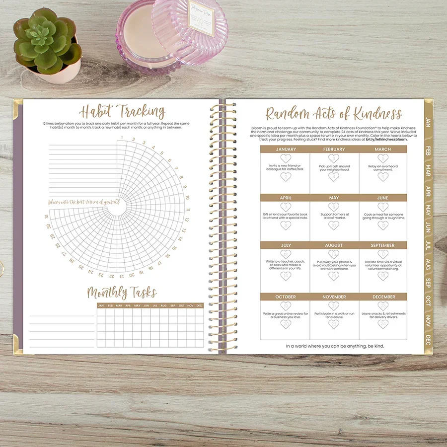2026 Hard Cover Planner, 8.5" x 11", Linen, Purple - Image 18
