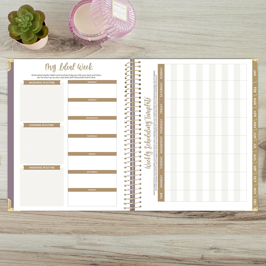 2026 Hard Cover Planner, 8.5" x 11", Linen, Purple - Image 19