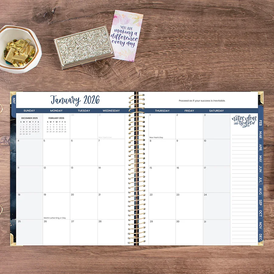 2026 Hard Cover Planner, 8.5" x 11", Midnight Sky - Image 14