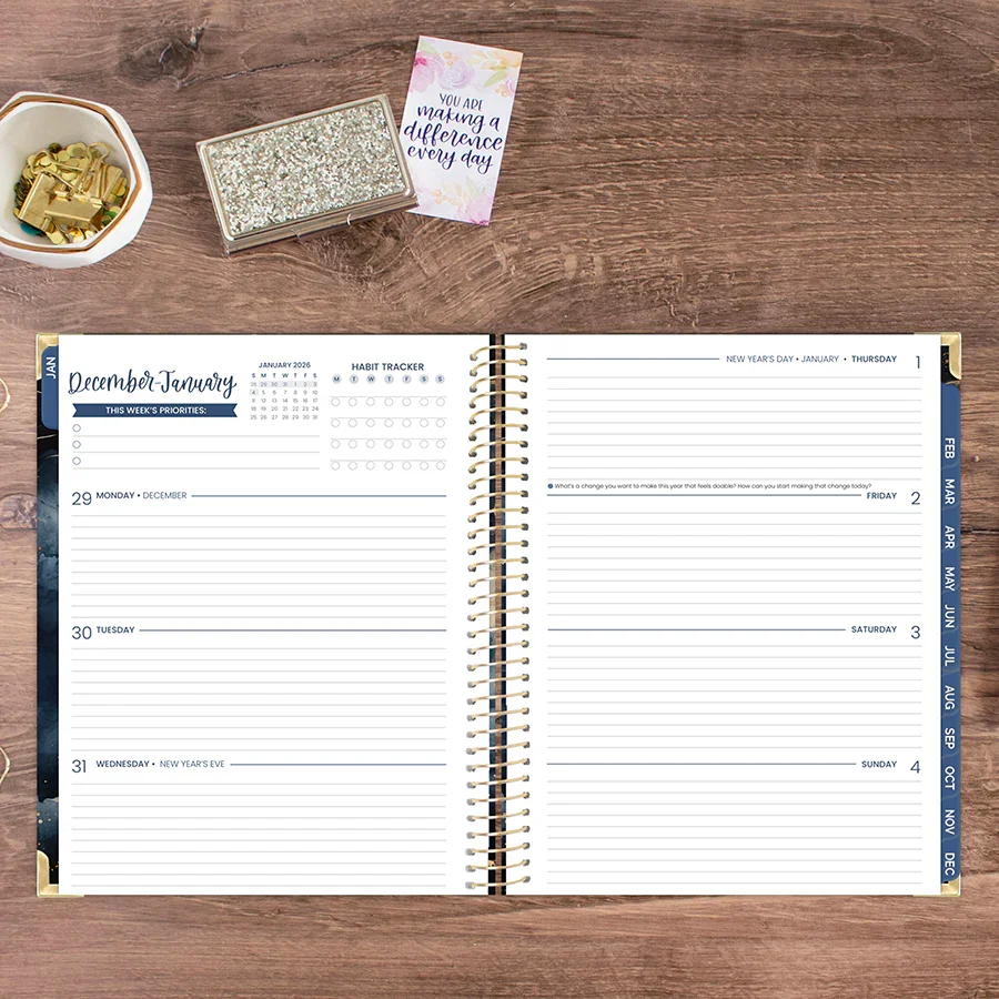 2026 Hard Cover Planner, 8.5" x 11", Midnight Sky - Image 15