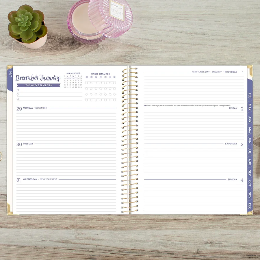 2026 Hard Cover Planner, 8.5" x 11", Spread Kindness Like Wildflowers - Image 15