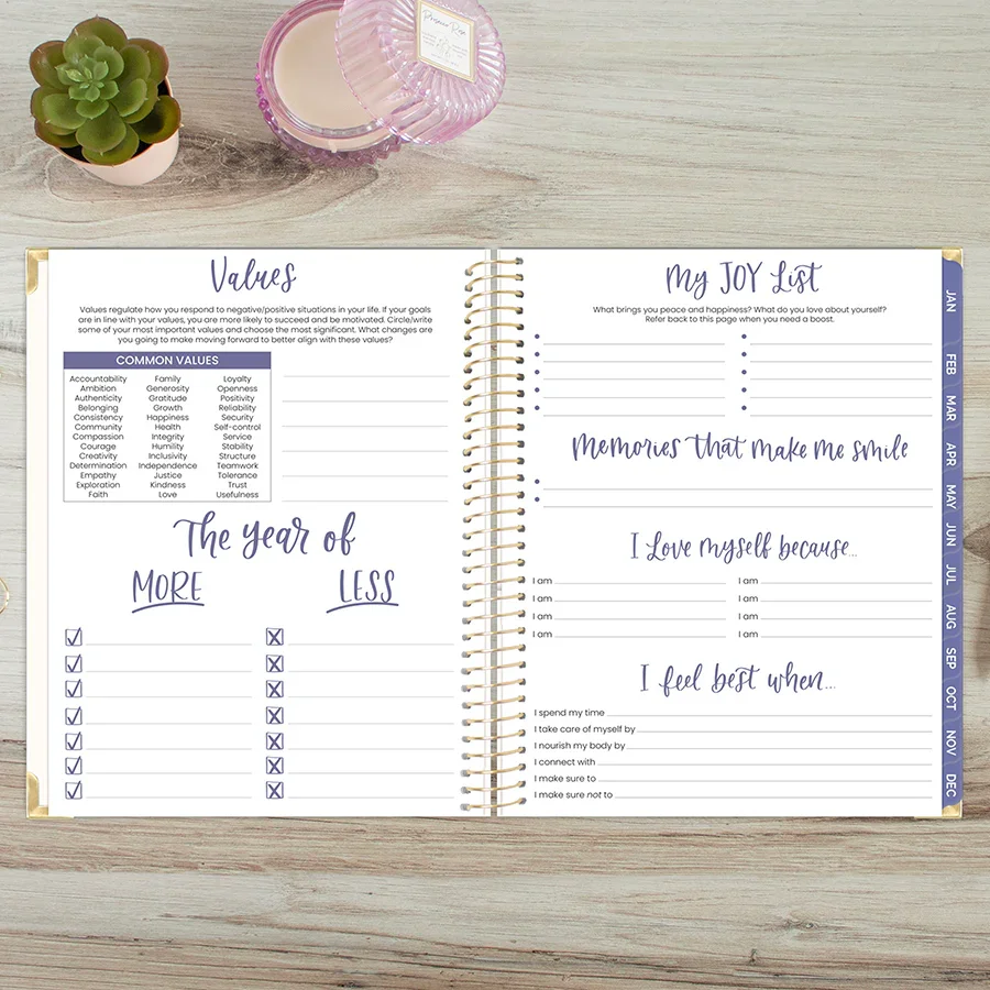 2026 Hard Cover Planner, 8.5" x 11", Spread Kindness Like Wildflowers - Image 16