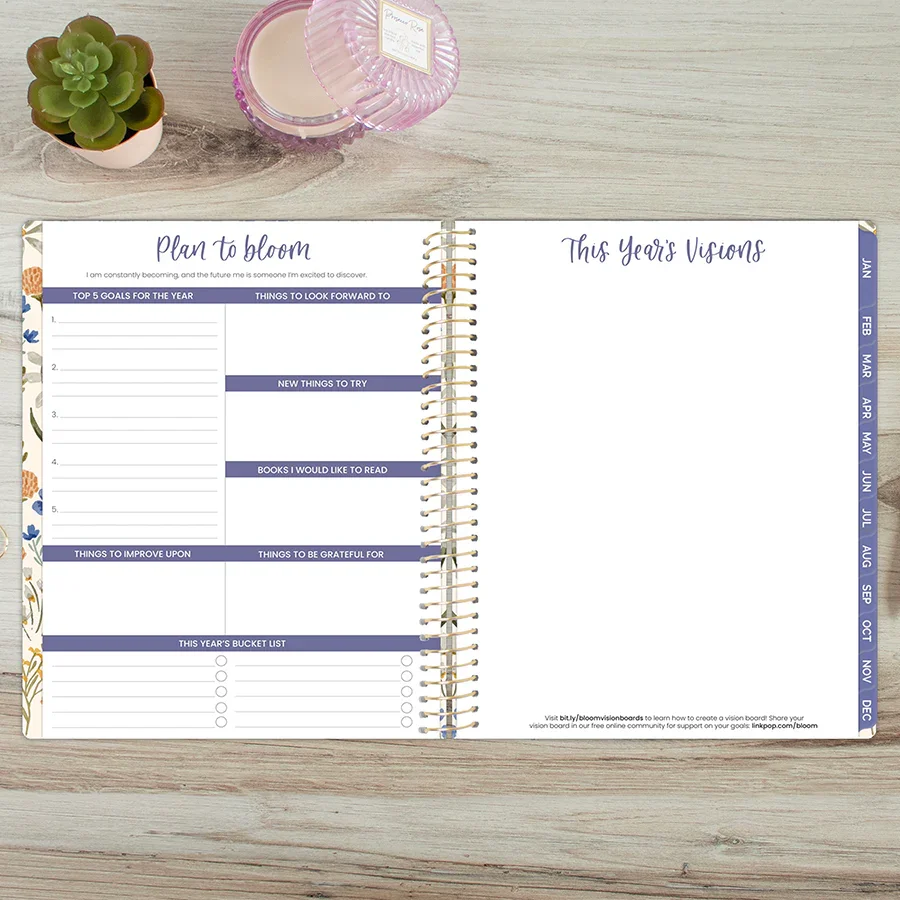 2026 Hard Cover Planner, 8.5" x 11", Whimsical Wildflowers - Image 17