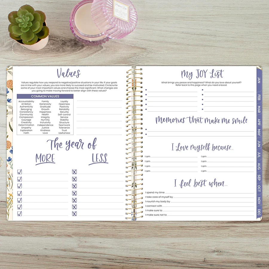 2026 Hard Cover Planner, 8.5" x 11", Whimsical Wildflowers - Image 18